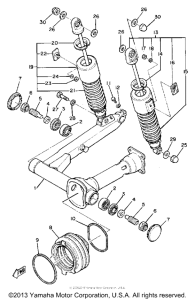 XS850SH Задний рычаг подвески