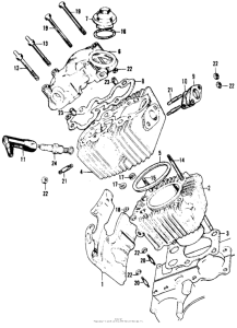 CA105 Цилиндр и головка цилиндра