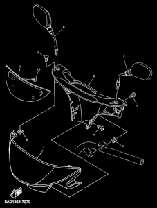 YN50 Carenado de faro delantero