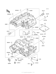 KLZ1000 Картер двигателя