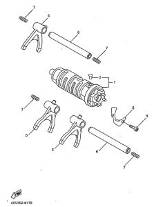 YZF-R1 Shift cam. fork