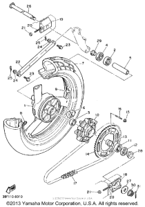 FZR400A Переднее колесо