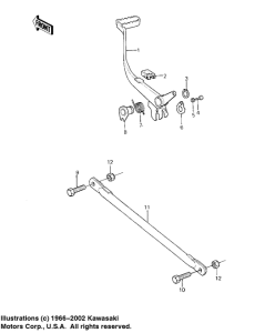 KE125 Педаль тормоза