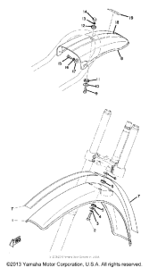 MX175B Front fender - rear fender
