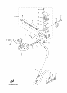 YZ85LW Главный тормозной цилиндр