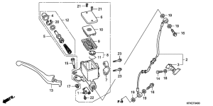 VTR250 Передний главный тормозной цилиндр