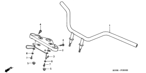 VT125 Handle pipe / top bridge