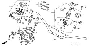 XRV650 Handle pipe / top bridge