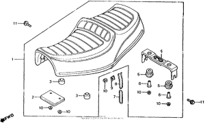CX500 Сиденье