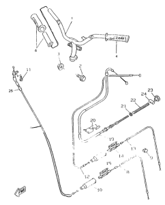 CW50RSP Steering handle. cable