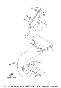 YZ125N1 Выхлопная система