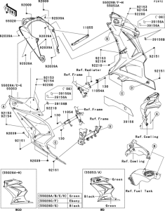 EX250 Обтекатель нижний