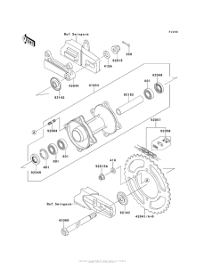  Задняя ступица колеса