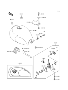 BJ250 Топливный бак