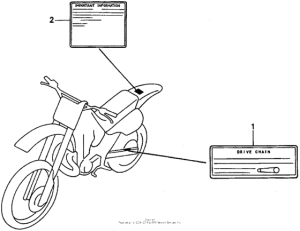 CR500R Лейбл предостережения
