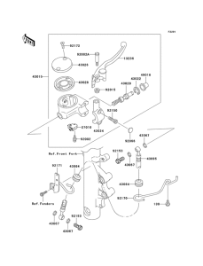 VN800 Передний тормозной цилиндр