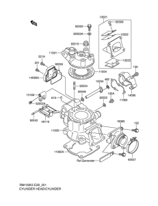 RM100 Головка блока цилиндров / цилиндр