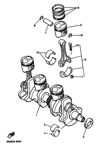 FJ600 FJ600A Коленчатый вал и Поршень