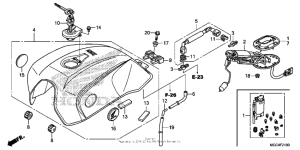 CB1100 (ABS) Fuel tank + fuel pump