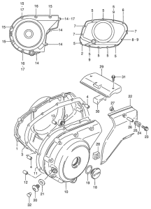 VS800 Crankcase cover ass`y  (v