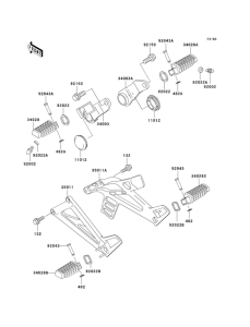 KLE500 Подножки