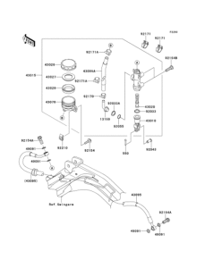 EX650 Задний торм цилиндр