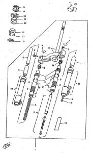 CW50RS Передняя вилка