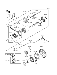VN400 Starter motor / starter clutch