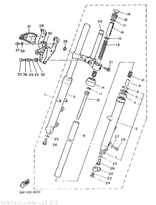 SR500 Передняя вилка