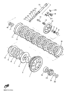 XJ900 Сцепление