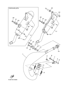 YZ125X Выхлопная система