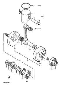 RM250 Вал коленчатый