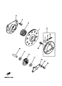 TDR125 Муфта стартера