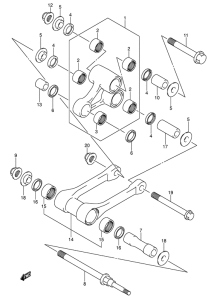 RM-Z450 Втулки заднего рычага