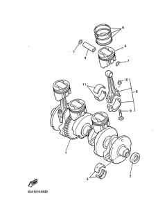 XJR1300 Коленвал и поршень
