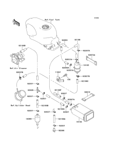ZX600 Испарительная система топлива