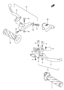 GSX750 Рулевой рычаг