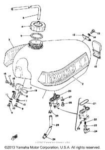 YZ400D Топливный бак