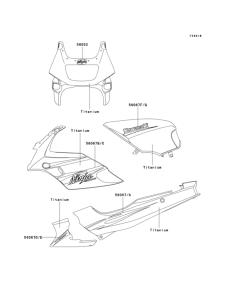 EX500 Decals(titanium)(d7f)