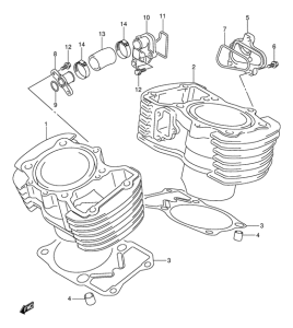VL800 Цилиндр
