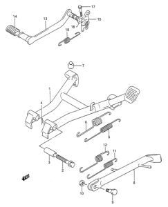 GS500 Подножки