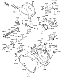 KX500 Engine covers / water pump