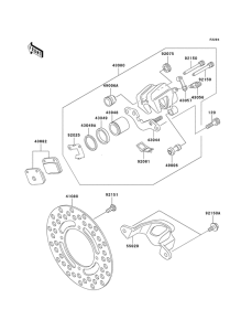 KX65 Передний суппорт