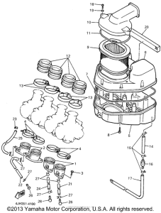 YZF600RG Впускная система