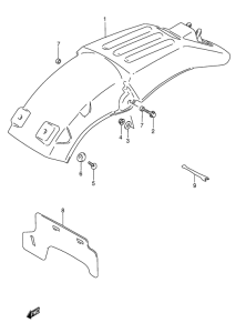 RMX250 Заднее крыло