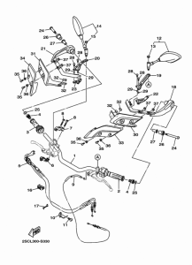 MT09TRA Steering handle & cable