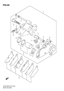 DR-Z400 Задний суппорт