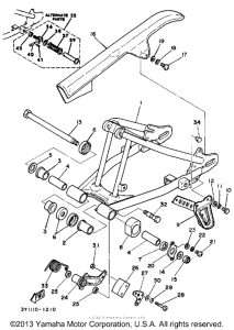 XT250KC Rear arm - suspension