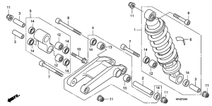 CBF1000 Rear cushion