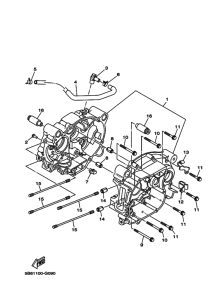 TTR110E Картер двигателя